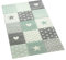 CARPETIA Kinderteppich Kinderzimmer Spiel Teppich Punkte Herz Stern Design grün grau Creme Größe 80x150 cm