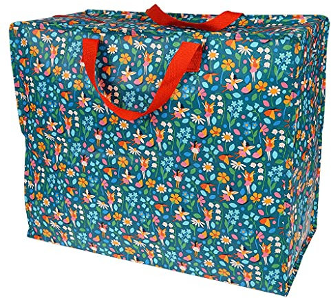 LS-LebenStil XXL Jumbo Bag Friendship Garden Blumen 55cm Recycled Allzwecktasche Einkaufstasche
