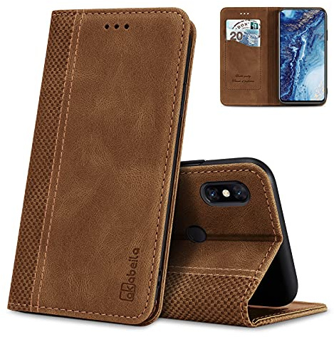 AKABEILA Funda Compatible con teléfono móvil Xiaomi Mi Mix 3 de Piel sintética con Atril Cierre magnético con Ranuras para Tarjetas Atril