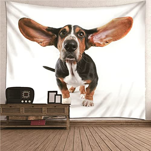 Aotiwe Wandteppich Psychedelisch, Bar Wanddekoration Hund aus Polyester Braun 300X260Cm für Wohnung Geschenke
