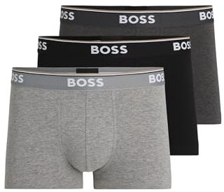BOSS Herren Trunk 3p Co/EL Boxershorts, Open Grey 061, M EU