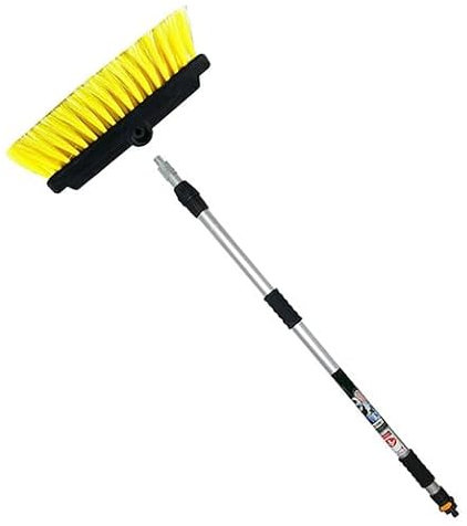 Spazzolone Idrospazzola con Manico Telescopico da cm.140 a cm. 250 Universale per Lavaggio Pannelli Fotovoltaici Auto, Camion, Camper - GP-2987 - GP2988