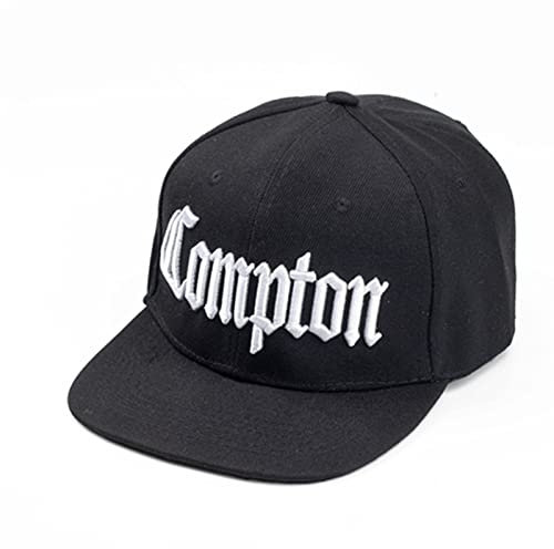 Cap Herren Compton Embroidery Baseball Hats Adjustable Cotton Men Caps Traker Hat Women Hats Hop Snapback Cap Summer,Black