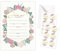 Rileys & Co. 50 All Occasion Invitation Cards with Envelopes and Bonus Stickers, Floral Party Invitations for Wedding, Anniversary, Baby Shower, 7x5 Inches (18 x 13 cm)
