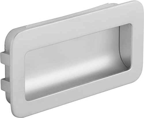 OBF 72 1140 30 Grimme Muschelgriff (Griffmuschel) Atauro, Breite 110 mm Einlassgriff Einlassmaß 103 x 49 mm Muldengriff ZN verchromt matt, Silber