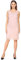 Bellivalini Dames Robe mi-Longue Robe de noël en Dentelle Robe d'été sans Manches Col Rond Motif Fleurs BLV50-261 (Rose poudré, XXL)