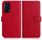 DENDICO Hülle für Oppo Find X3 Lite, PU Leder Brieftasche Handyhülle, Flip Tasche TPU Schutzhülle mit Kartenfach für Oppo Find X3 Lite, Rot