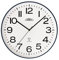 PRIM Design Funkuhr Radio Classic Trendische Wanduhr, Weiß/Blau, Funkgesteuert, aus Kunststoff, Ø 300 mm Funk Wanduhr Modern, Wand-Deko, Perfekt als Küchenuhr Wand-Deko Wohnzimmer, Büro