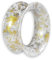 viva-adorno 1 Stück Tube Flesh Tunnel Plug Silikon Ohr Piercing Glitter Glitzer gesprenkelt flexibel Größe Z108g Weiß/Silber/Gold, 16mm