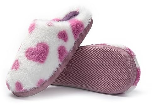 JOMIX Pantofole Donna Invernali Ciabatte Pelose Calde da Casa Scarpe Ragazza Termiche Slip On da Inverno Autunno MD8538 (Viola, 41)