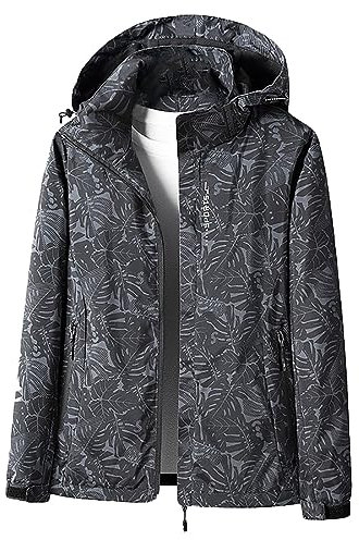 YAOJIWANG Femme Veste De Ski Montagne Outdoor Veste ImperméAble Femme Grande Taille, Veste ImperméAble Coupe-Vent Manteau D'Hiver Chaud Avec Capuche Veste RandonnéE Voyage Snowboard