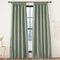PONY DANCE Thermovorhang Kälteschutz Kräuselband Wohnzimmer Gardinen Blickdicht 2er Set H 245 x B 140 cm Linen Curtains for Living Room Leinenoptik Blickdichte Vorhänge mit Kräuselband, Salbeigrün