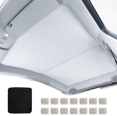Parasol para Tesla Model 3 Model Y, ProteccióN Solar para Tesla Model 3 Accesorios,Plegable Silencioso Bloquea Eficazmente Los Rayos UV Nocivos Y Reduce La AcumulacióN De Calor, Plata