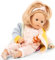 Götz 2416069 Cosy Aquini Farbspiel Badepuppe - Puppe mit blonden Haaren, blauen Schlafaugen in 7-teiligen Set - 33 cm Mädchen-Babypuppe