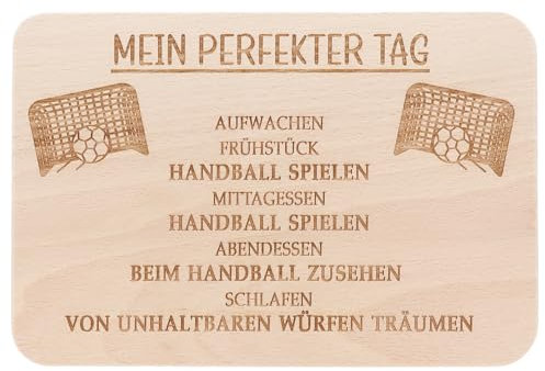 Spruchreif · Frühstücksbrettchen Handball · Brotzeitbrett mit Gravur · Geschenke für Handballer · Geschenk Handball