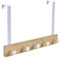 Home ESPRIT Türgarderobe, weiß, Metall, Bambus, 38,5 x 4,8 x 25,5 cm