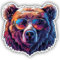 Samunshi® Cooler Bär mit Sonnenbrille Aufkleber Autoaufkleber für Motorrad Fahrrad Roller oder Auto Sticker Fahrrad Mtb Mountainbike Rennrad Comic Cartoon Retro Drip Sticker 10x10cm