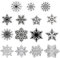 Stanzschablonen Neuheiten 2024 und Transparent Silikonstempel Set, 4 Stile Schneeflocken Stanzschablone, 11 Stile Schneeflocken-Druck Stempel Silikon für DIY-Scrapbooking, Verzierungen, Fotoalben