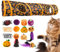 Pet Cat Tunnel Tube - Halloween Peekaboo Katzenhöhle mit Katzenspielzeug | Aktivitätszentrum mit Kürbismuster für Kleintiere, Kätzchen, Katzen