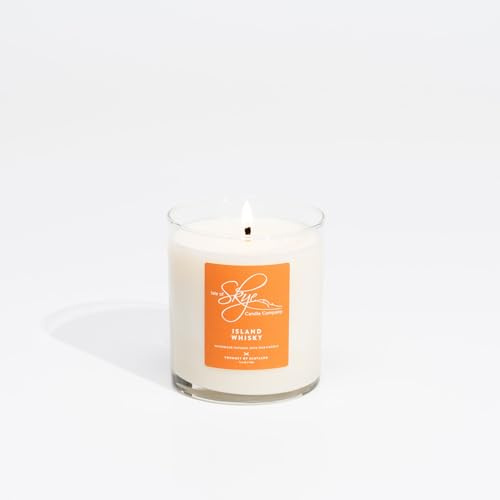 Isle of Skye Candle Company Island Whisky Große Kerze | Natürliche Sojawachskerze | Handgefertigt in Schottland | Premium Duftkerze | Elegante Schottenkaroverpackung | 45 Stunden Brenndauer