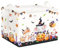 Clastyle 36L Groß Halloween Kürbis Tier Kinder Aufbewahrungskorb mit Henkel Rechteckig Spielzeug Kleidung Elefant Fuchs Weiß Aufbewahrungsbox für Kinderzimmer Bad