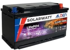Alden Batteria al litio 150Ah SolarWatt LifePO4 Bluetooth Riscaldamento Integrato