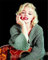 TNXEV 5D-Diamant-Malset zum Selbermachen, Marilyn Monroe spielt Gitarre, Poster, rund, Diamant-Stickerei, Mosaik, handgefertigtes Geschenk, 30 x 40 cm