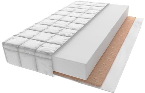 Welt der Träume Babymatratze, Kindermatratze Kokos, Polyurethan-Schaum | Matratze für Kinderbett, Neugeborene, Stubenwagen, Wiegen | 40x90,120x60,140x70cm | waschbarer Bezug (Kokos, 120x60x8 cm)
