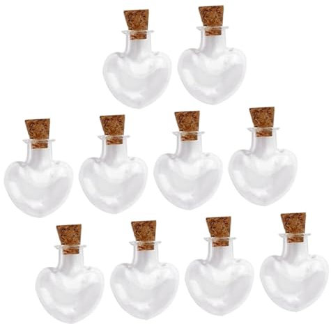 FUNOMOCYA 10pcs Wishing Bottle Small Containers DIY Wish Bottle DIY Bottle Milk Container Bottle with Cork Bulk Jars Fairy Light Bottle Small Bottle Message Bottles High Borosilicate Glass
