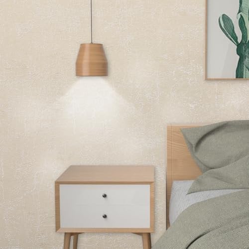 Industrial Concrete Wallpaper - Beige Yellow Cement with Subtle Metallic Glitter Textured Wallpaper Feature Retro Decorative Luxury Wall Paper Roll for Living Room, Hallway, Bedroom