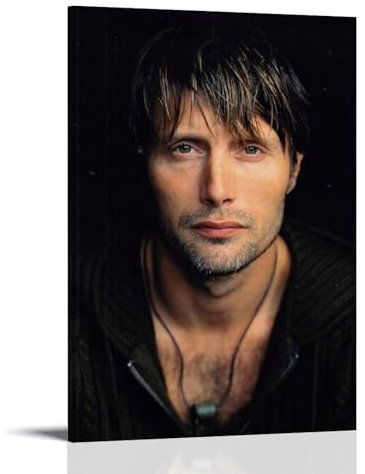 NeBaln Mads Mikkelsen Junges Poster auf Leinwand, Wandkunst, Bilddrucke, hängende Foto-Idee, Dekoration, Heimkunstwerke, 30 x 45 cm