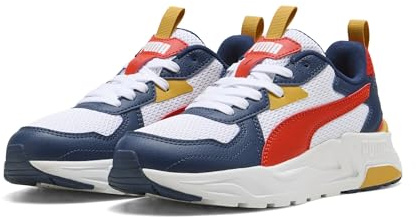 Puma Unisex-Kinder-Sneaker Trinity Lite Jr, Puma White Fierce Red Persian Blue, 38.5 EU