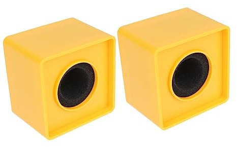 QUMIIRITY 2pcs Mic Logo Flag Station Mic Logo Station Reporter Mic Blue Mic Decked Accessories Microphone Cube Logo Microphone Prop Mic Flag Cube Microphone Sticker Microphone Decor Yellow