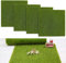 POHOVE 4 Stück Kunstrasen zum Basteln, 15x15cm Kunstrasen Teppich, Künstliche Miniatur Moos Garten Kunstrasen Verzierung Moos DIY Dekorationen Miniatur Ornament Wichtelhaus(Color:Grün)