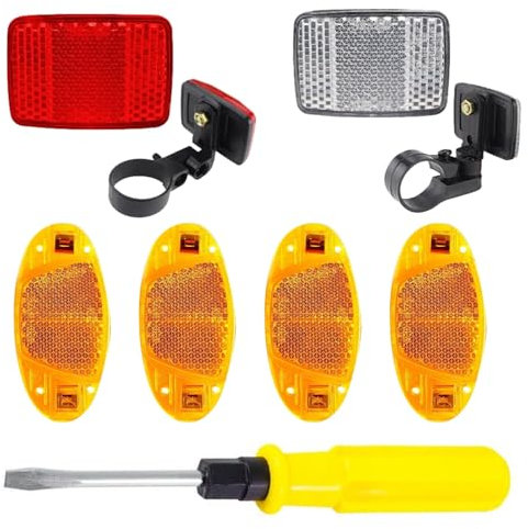 6-Stück katzenaugen Fahrrad Kinder,Reflektoren Fahrrad Kinder Set für Speichenreflektoren Fahrrad Speichenreflektoren,Kinderfahrrad Roller Spoke Reflectors,Hintenreflektor Zubehör Fahrradreflektoren