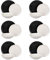 KASANOVA Set 18 pezzi Fusion, servizio 18 piatti bianco e nero, materiale resistente, adatto alla lavastoviglie e al forno microonde