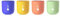 Bialetti Lot de 4 verres multicolores