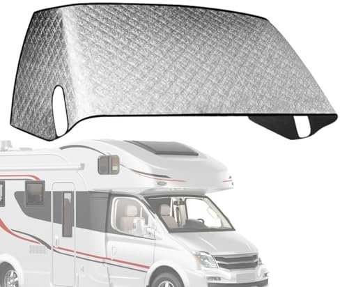 Windschutzscheibenabdeckung Sonnenschutz Für Wohnmobil-Windschutzscheibe Frontscheiben-Wickelabdeckung Faltbare Thermo-Windschutzscheibenabdeckung UV-beständiger Sonnenschutz