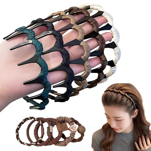 Xanthelle Haarreifen Damen, Haarreif Zickzack, Haarreifen Zickzack mit Zacken, Zig zag Headband Haarreif, Haarbänder Elegantes Headband für Frauen Mädchen