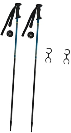 rockible Set Aus 2 Robusten Und Leichten Ski/Wanderstöcken für Kinder, Ideal für Wintersportarten Im Freien, Snowboarden Und, 95cm, Schwarz