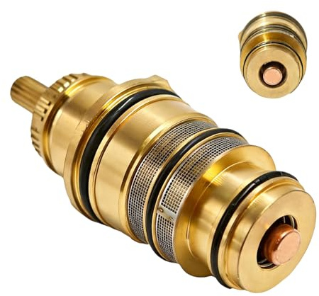98282000 Unité de contrôle de température version laiton 98282 T30 | Vannes coulissantes thermostatiques pour certains thermostats Hans1grohe, valve de rechange durable en laiton