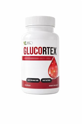GLUCORTEX Nahrungsergänzungsmittel – 60 Kapseln – mit Vitamin C, Zimt-Extrakt, Weißer Maulbeere, Chrom & pflanzlichen Extrakten. (1)