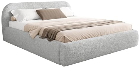 Mirjan24 Polsterbett Telzo mit Bettkasten, modernes Doppelbett inkl. Lattenrost, Elegantes Bett mit gepolstertes Kopfteil, Verschiedene Größen (Lambi 11, 160 x 200 cm)