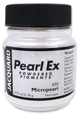 Jacquard Pearl Ex Pigment Powder 0.75 oz Micropearl - Loose Mica Powder for Epoxy Resin, Watercolors, Calligraphy Ink & Clay - Epoxy Pigment Powder - Epoxy Resin Color
