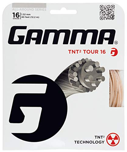 Gamma TNT2 Tour 16G Tennissaite, Natur
