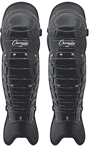 Champion Sports Umpire Beinschützer: 1 Paar Schienbeinschoner für Baseball und Softball – 1 Paar 41,9 cm Schienbeinschoner für Erwachsene – Schwarz