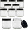 10 kleine Glastiegel 60ml / Salbentiegel/Cremetiegel aus Klarglas inkl. Beschriftungs-Etiketten