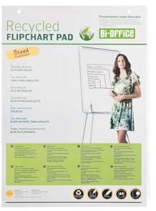Bi-Office Earth - Flipchart Pad, Plain, 40 Sheets - 55 gr/m², A1 [Pack of 5]