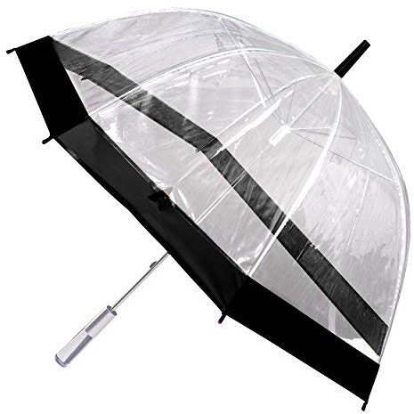 ENTRE TEMPS Ombrello Trasparente Cupola Lunga, 80Cm