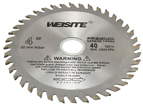 Sourcingmap 40T 4 x 20mm Silver Tone Carbide Circular Slitting Saw Cutter